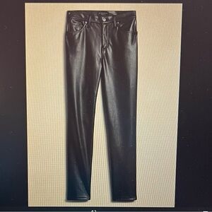 NWT Vegan Leather High Rise Slim Pant Petite